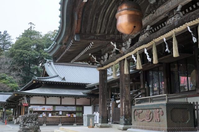 筑波山神社　拝殿　パワースポット　