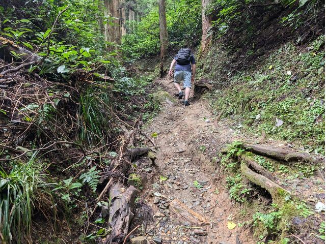 御岩神社　山登り　表参道　山道