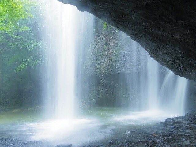 袋田の滝　周辺　月待の滝　裏見の滝