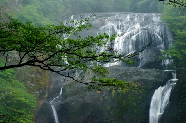袋田の滝　第２観瀑台　風景　通称　四度の滝