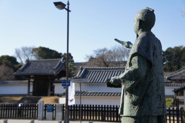 水戸城跡　三の丸　二の丸　弘道館前の徳川斉昭像