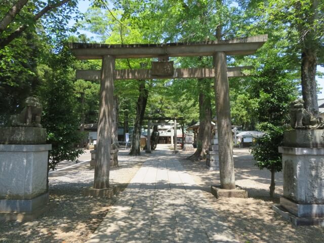 一言主神社　鳥居　参道　常総市