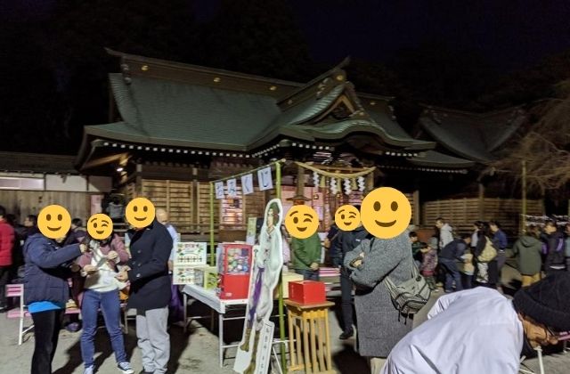 吉田神社　初詣の様子　お正月　茨城県水戸市　