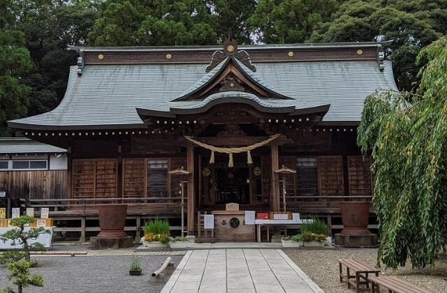 吉田神社の拝殿　参拝してきた　茨城県水戸市