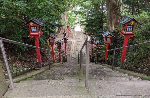 茨城県水戸市　吉田神社　正面　階段　参道