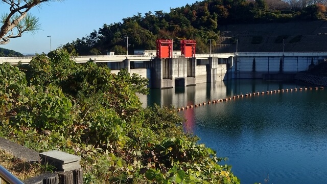 十王ダム　日立市　噴水